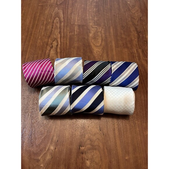 Donald Trump Signature Collection lot of 7 Silk Ties Striped - Picture 1 of 10